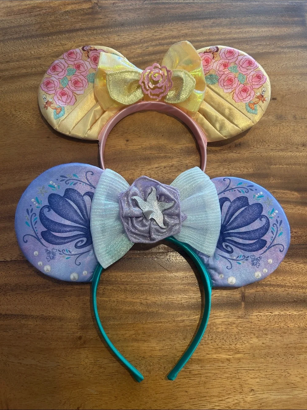 DISNEY PRINCESS Kids Floral and Mermaid Ear Headbands